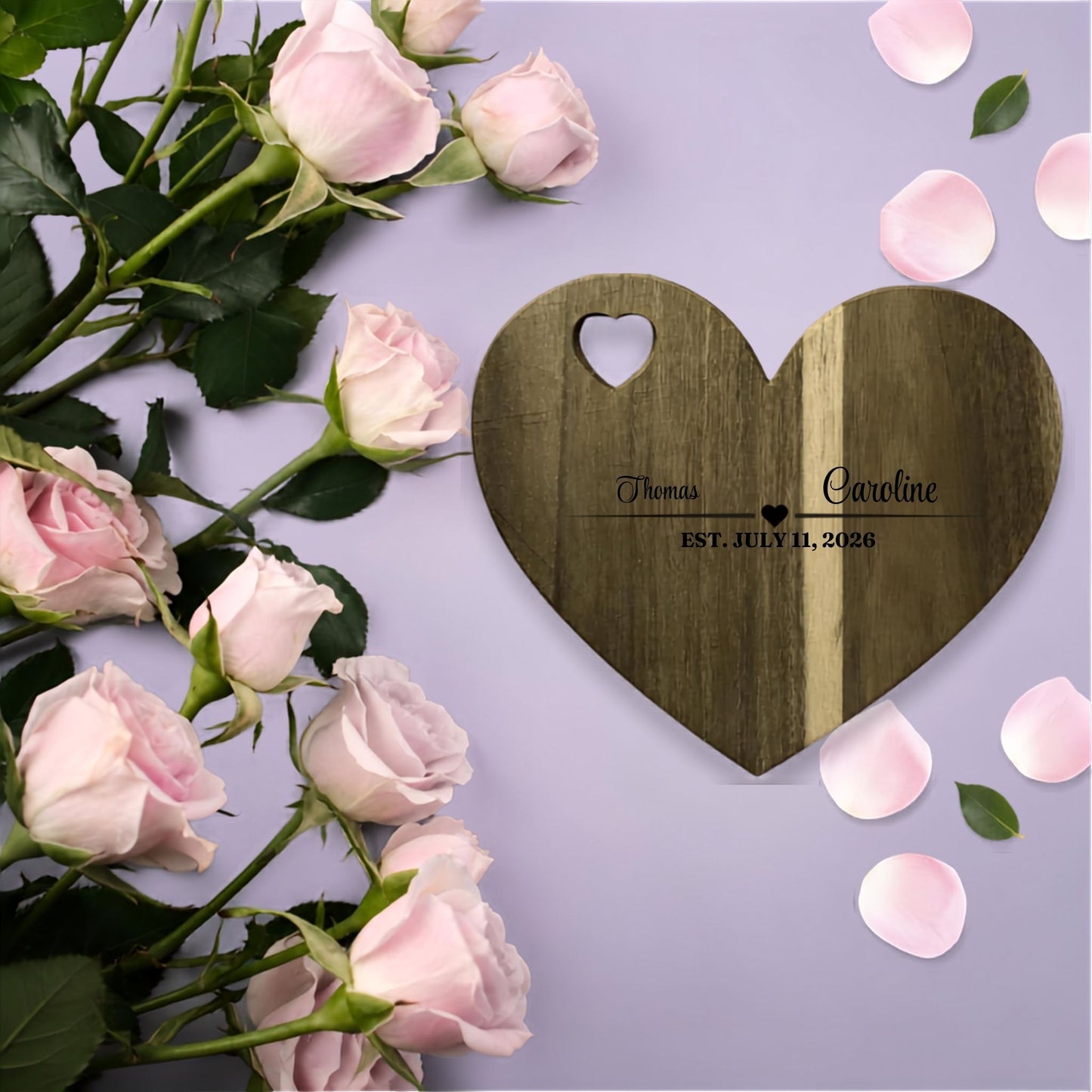 Heart Shaped Charcuterie Board Set | Personalized Wedding Gift