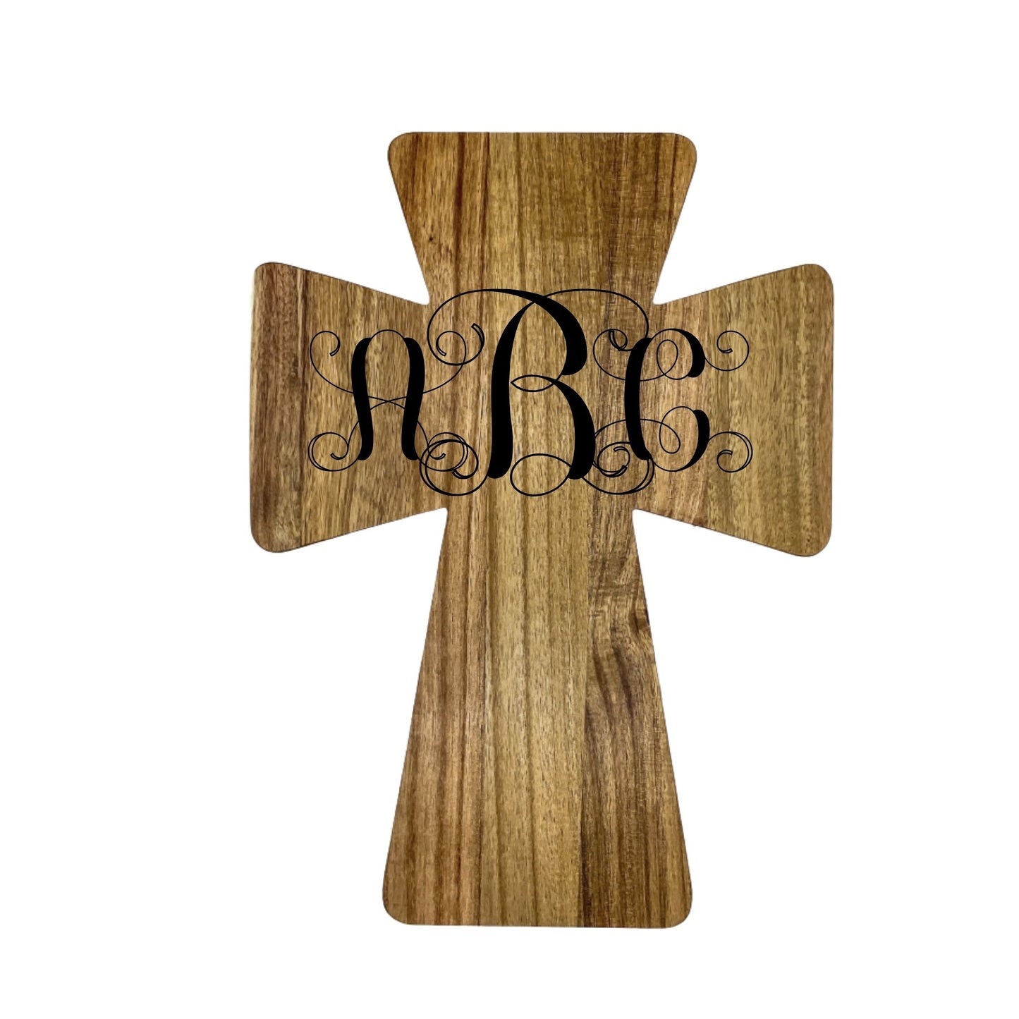 Cross Shaped Acacia Wood Cutting Board | Personalized Faith Gift