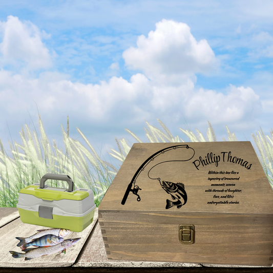 Laser Engraved Personalized Large Wood Memory Box