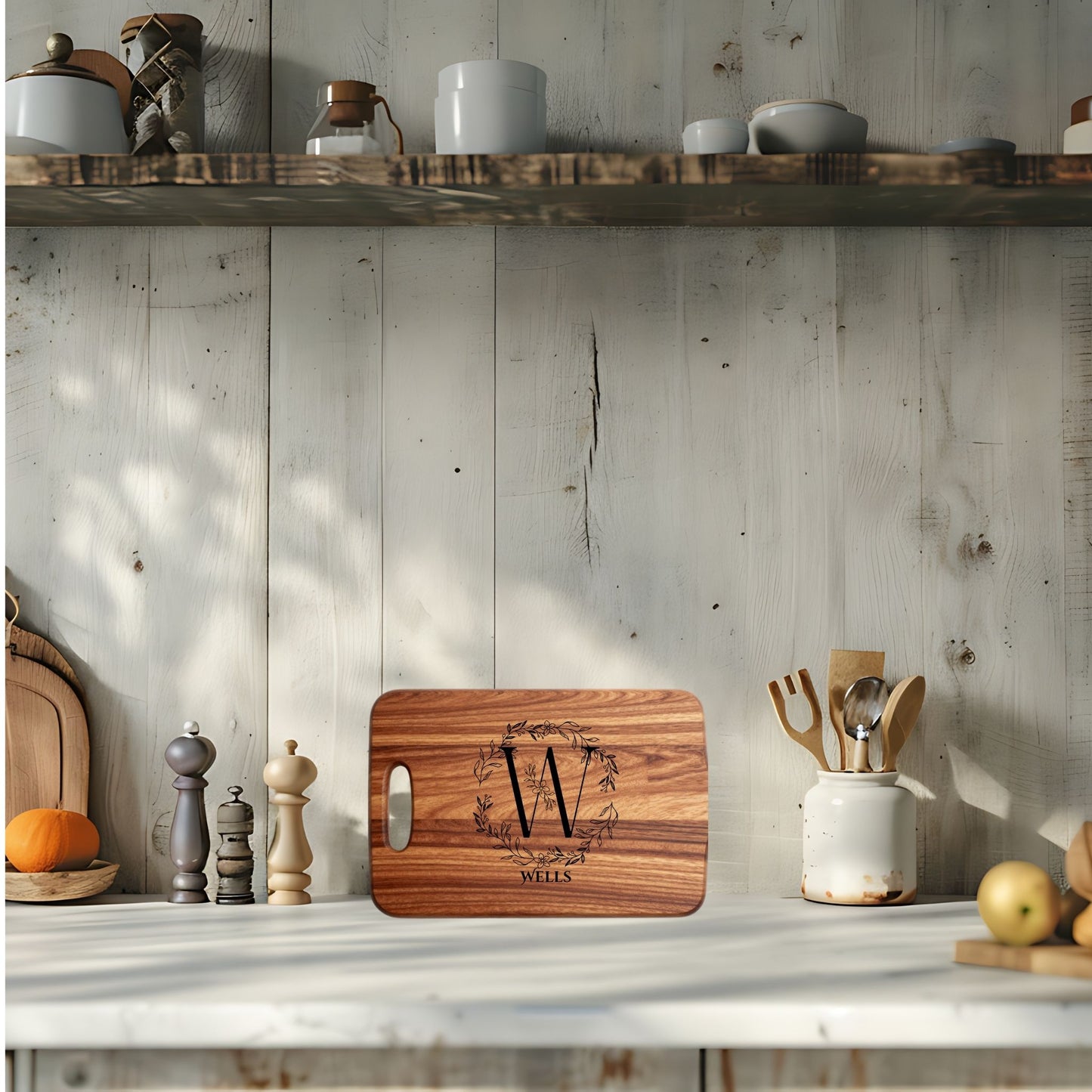 Engraved & Personalized Acacia Wood Cutting Board (Large)