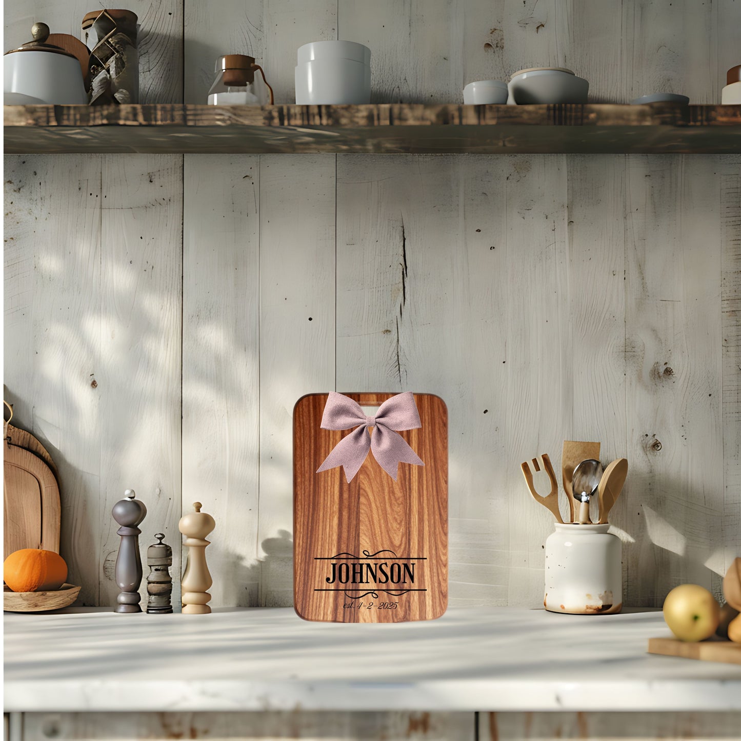 Engraved & Personalized Acacia Wood Cutting Board (Large)
