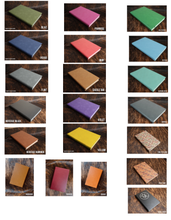 Available color options for Heritage Collection Leatherette Journal - Blue, Fuchsia, Indigo, Navy, Teal, Flint, Saddle Tan, Heritage Black, Violet, Yellow, Drake Camo, Ruby Red and more