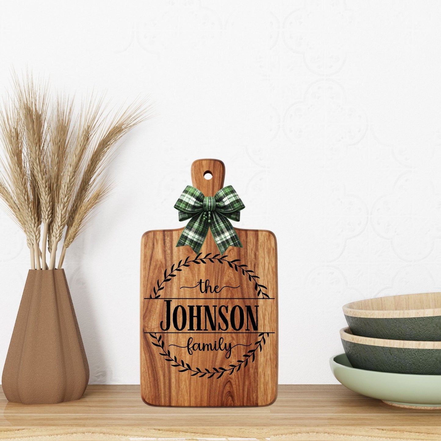 Engraved & Personalized Acacia Wood Paddle Cutting Board